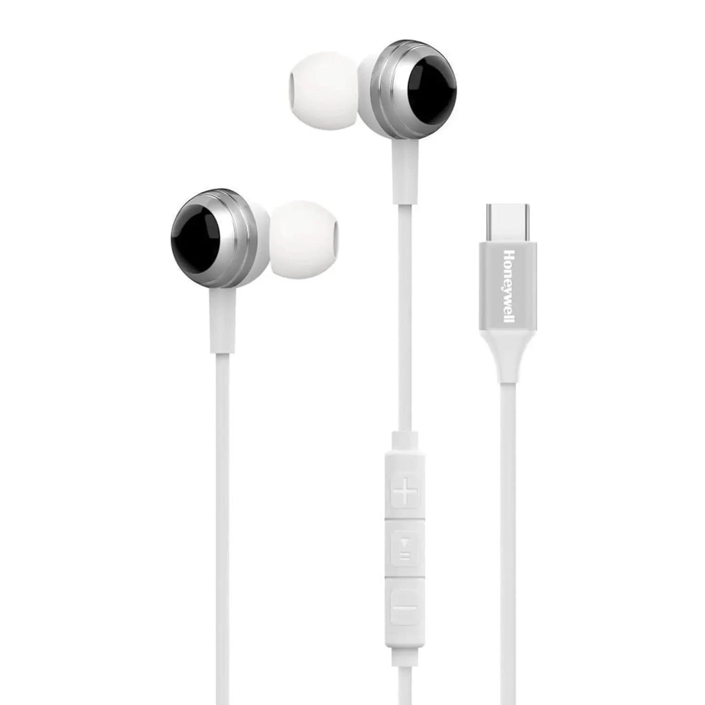 Honeywell Suono P70 Wired in Ear Earphones with Built in Mic 10mm*2 Drivers, Noise Cancelling and Ultra HD Mic, IPX4, Voice Assistant Enabled, HD Sound & Clear Audio, Type C Compatible, 1.2 Mtr
