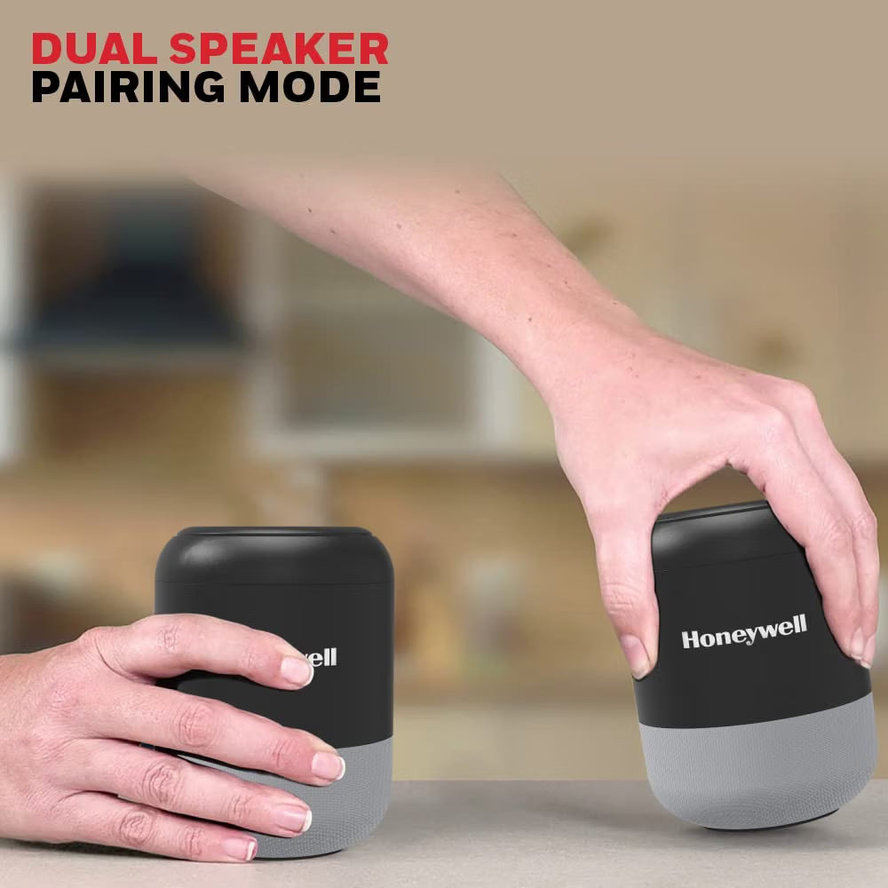 Honeywell Trueno U100 Wireless Duo Bluetooth V5.0 Speaker 5Wx2, 12Hrs Playtime per Speaker, Advanced 52mm Drivers, IPX4, TWS Feature, Premium Stereo Sound, Multi Compatibility Mode