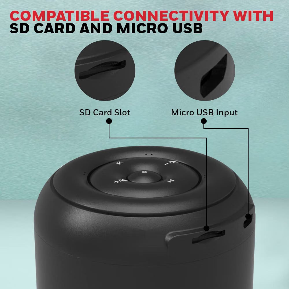 Honeywell Trueno U100 Wireless Duo Bluetooth V5.0 Speaker 5Wx2, 12Hrs Playtime per Speaker, Advanced 52mm Drivers, IPX4, TWS Feature, Premium Stereo Sound, Multi Compatibility Mode
