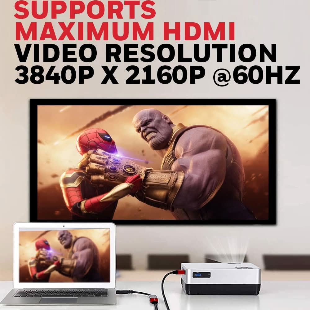 Honeywell Display Port to HDMI Adapter, 4K 3D Resolution with Surround Sound Audio Support, Male-Female Adapter, Compatible with LED Displays, Laptop, Gaming Console, Projector- Black