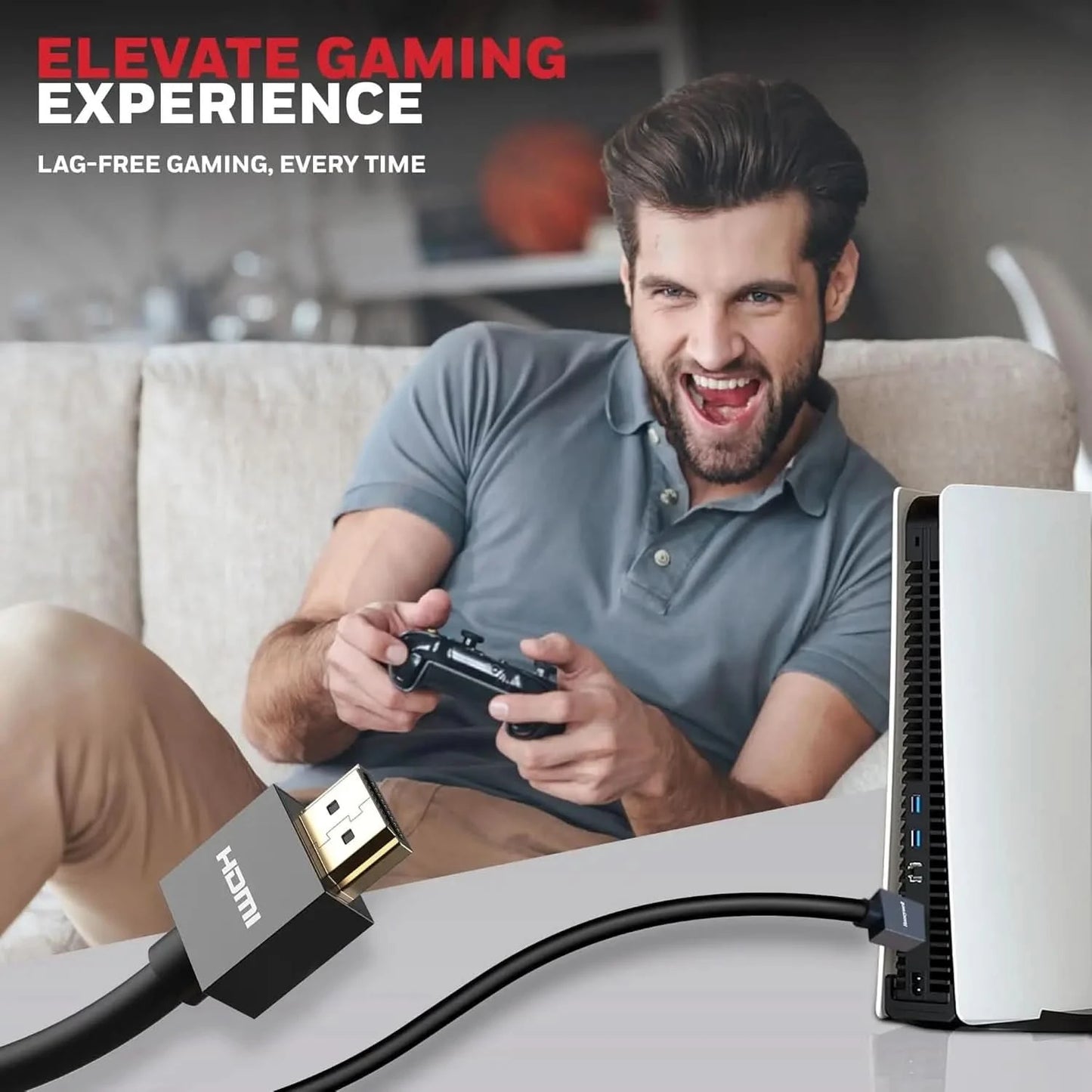 Honeywell HDMI Cable v2.0 with Ethernet, 3D/4K@60Hz Ultra HD Resolution, 20 Mtr, 18 GBPS Transmission Speed, High Speed, Compatible with all HDMI Devices Laptop Desktop TV Set-top Box Gaming Console