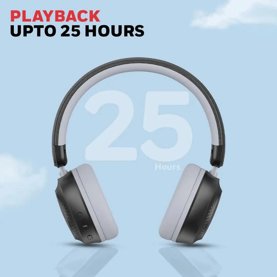 Honeywell Moxie V20 Bluetooth 5.4 Wireless On-Ear Headphones with Mic, ENC Noise Reduction, 25H Playback, Deep Bass, IPX4, AUX Support, 40ms Low Latency Gaming Mode, Stereo Sound, Padded Cushions