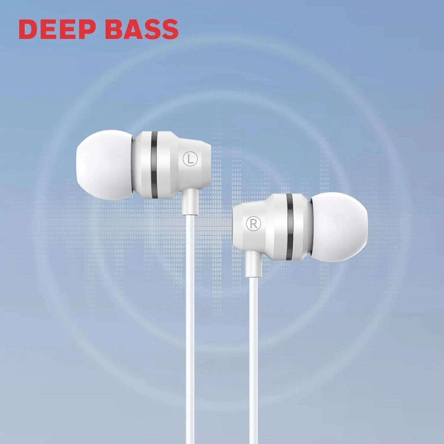 Honeywell Moxie V50 Wired Earphones with Built in Mic, 10mm*2 Drivers, Passive Noise Cancellation, Deep Bass & Clear Sound, Ultra HD Mic Quality, 3.5mm AUX, Voice Assistant Enabled, 1.2 Mtr