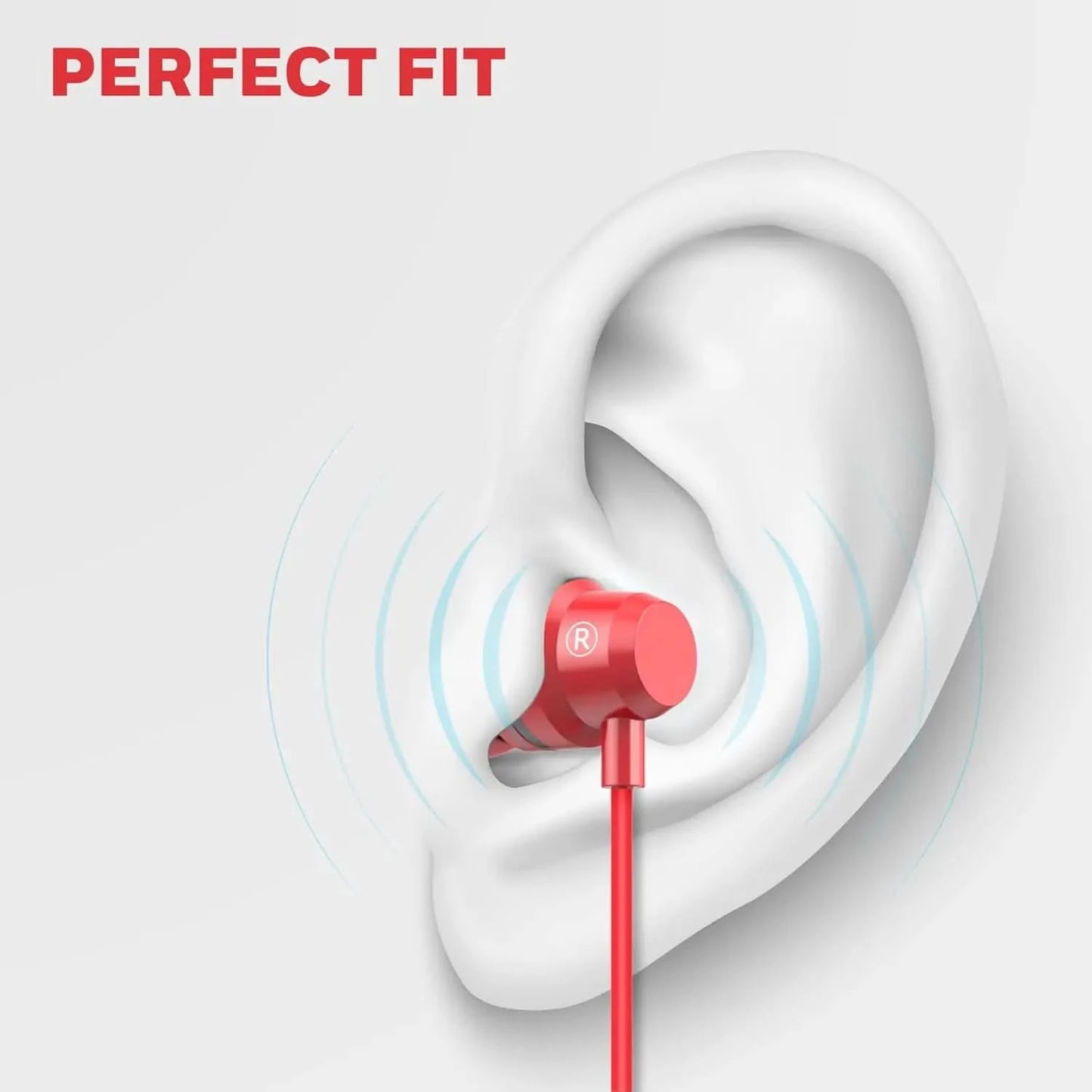 Honeywell Moxie V50 Wired Earphones with Built in Mic, 10mm*2 Drivers, Passive Noise Cancellation, Deep Bass & Clear Sound, Ultra HD Mic Quality, 3.5mm AUX, Voice Assistant Enabled, 1.2 Mtr