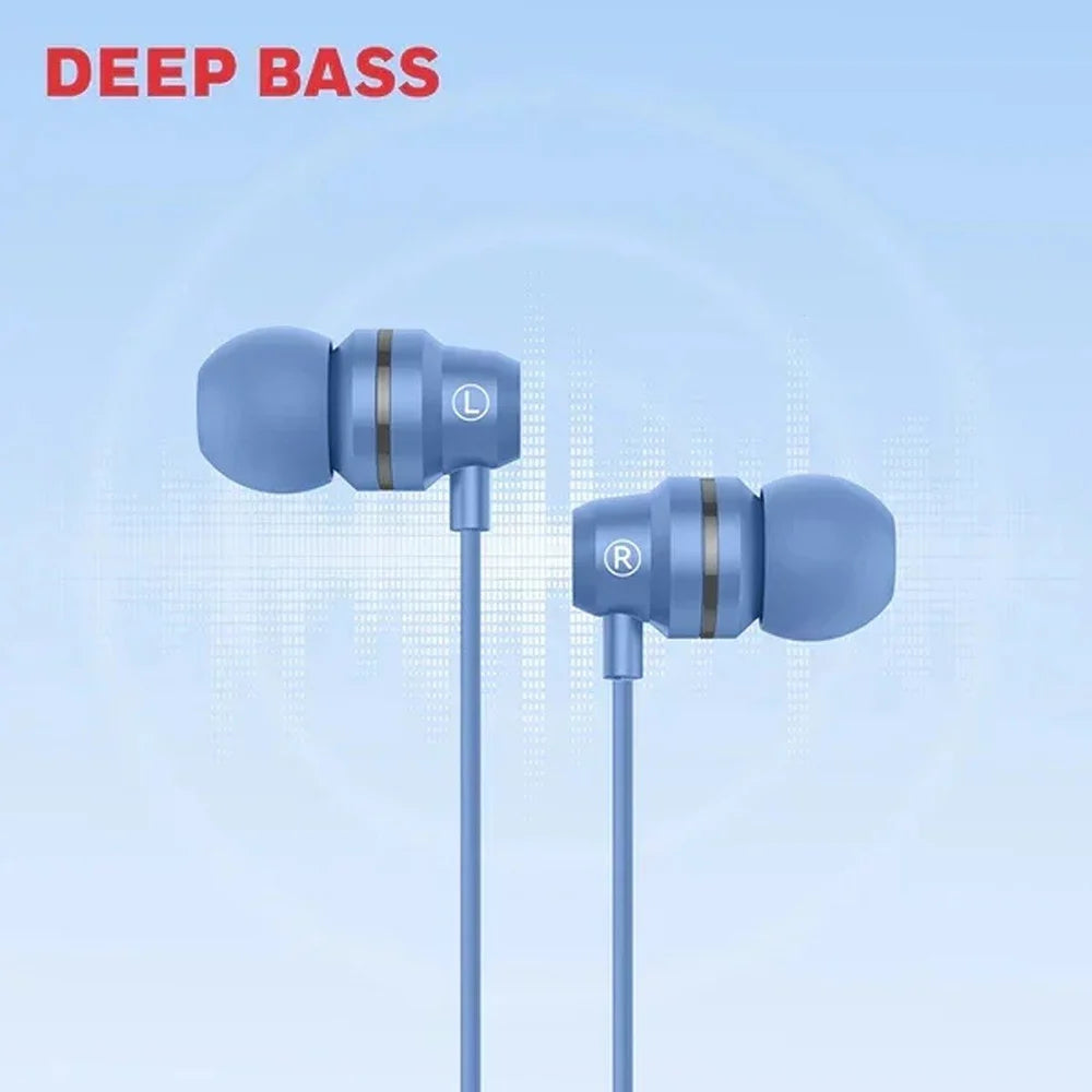 Honeywell Moxie V50 Wired Earphones with Built in Mic, 10mm*2 Drivers, Passive Noise Cancellation, Deep Bass & Clear Sound, Ultra HD Mic Quality, 3.5mm AUX, Voice Assistant Enabled, 1.2 Mtr Blue