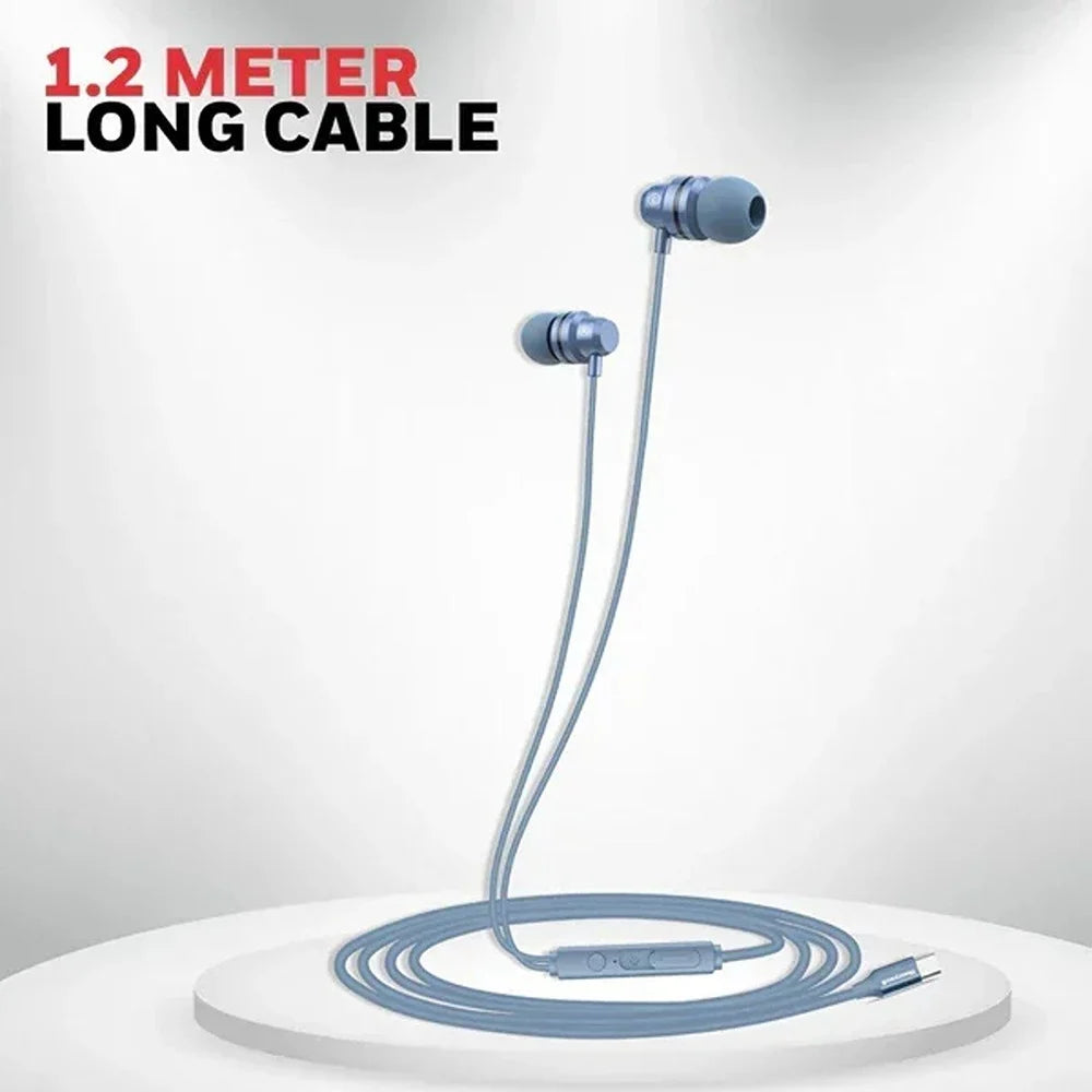 Honeywell Moxie V50 Wired Earphones with Built in Mic, 10mm*2 Drivers, Passive Noise Cancellation, Deep Bass & Clear Sound, Ultra HD Mic Quality, 3.5mm AUX, Voice Assistant Enabled, 1.2 Mtr Blue