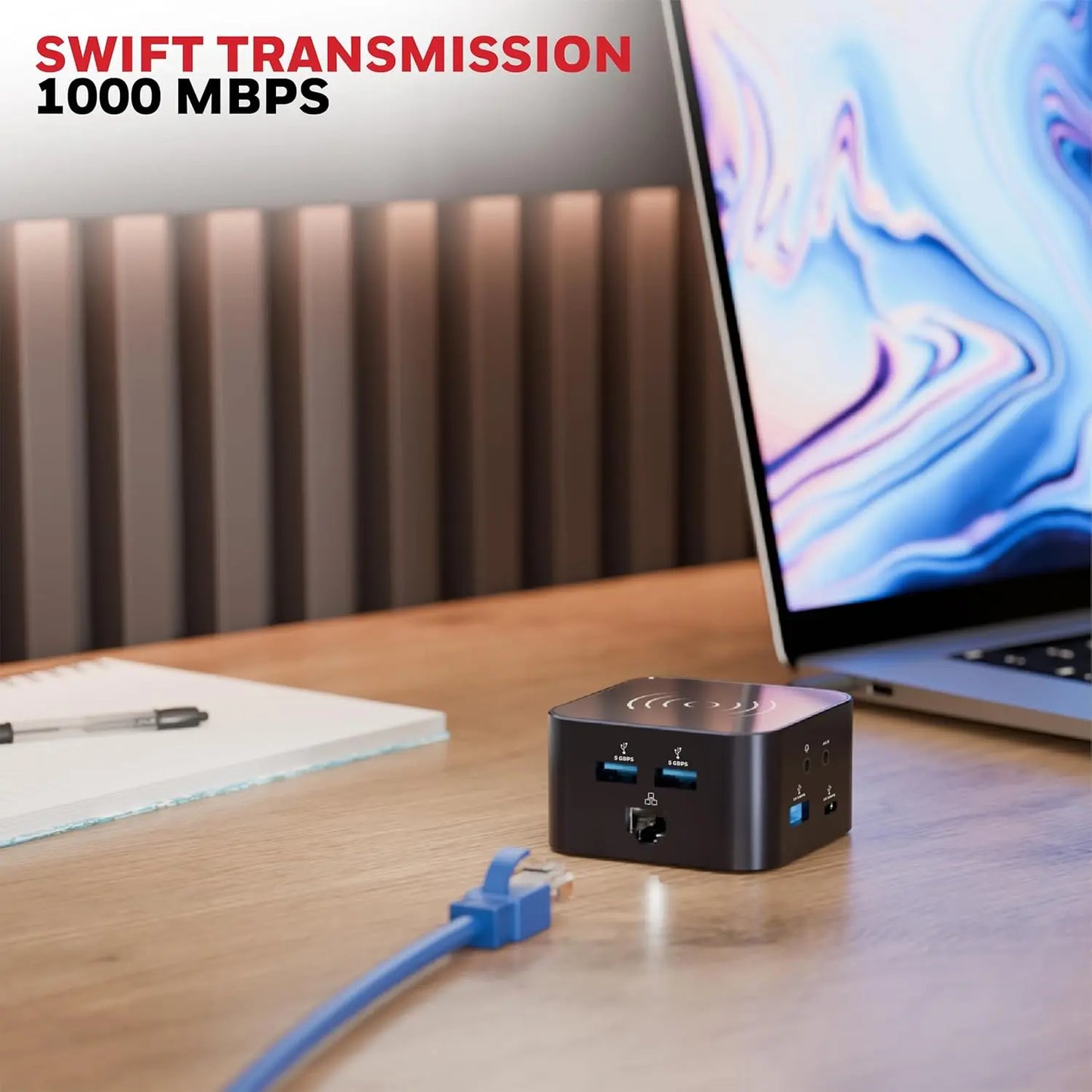 Honeywell New Launch 12-in-1 Type C Dock with 4K HDMI, MagSafe Wireless 15W, 4xUSB Ports PD 100W, Mic, Ethernet & Audio Port, SD & MicroSD Slot, All Type C Devices, Windows/MacBook
