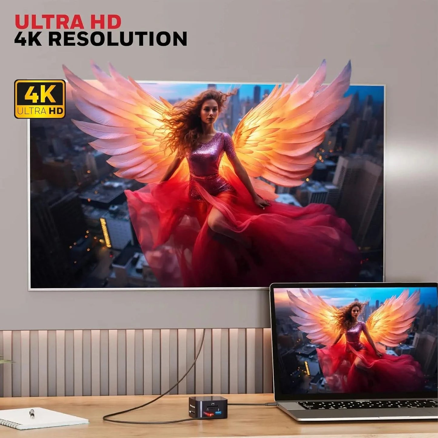 Honeywell New Launch 12-in-1 Type C Dock with 4K HDMI, MagSafe Wireless 15W, 4xUSB Ports PD 100W, Mic, Ethernet & Audio Port, SD & MicroSD Slot, All Type C Devices, Windows/MacBook