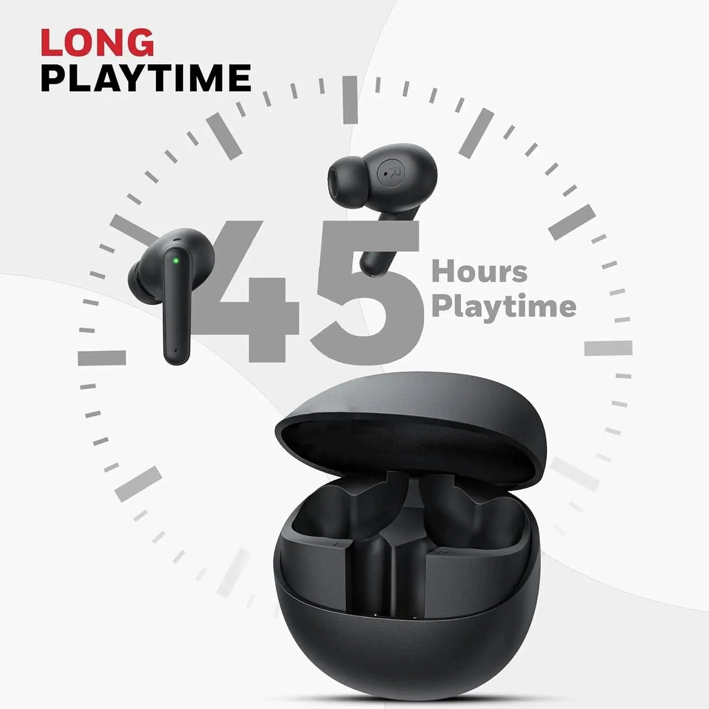 Honeywell New Launched Moxie V1400 Bluetooth v5.4 TWS in-Ear Earbuds, ENC with 4 Mics for HD Calling, 45H Battery Life, Stereo Sound, Deep Bass, IPX4, 40ms Low Latency Gaming Mode