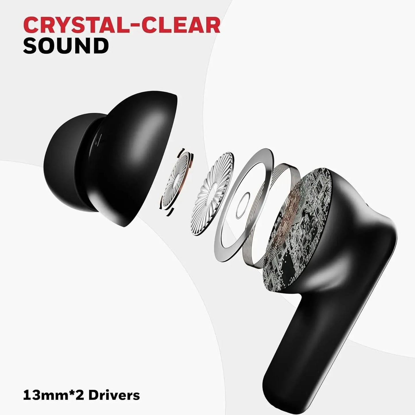 Honeywell New Launched Moxie V1400 Bluetooth v5.4 TWS in-Ear Earbuds, ENC with 4 Mics for HD Calling, 45H Battery Life, Stereo Sound, Deep Bass, IPX4, 40ms Low Latency Gaming Mode