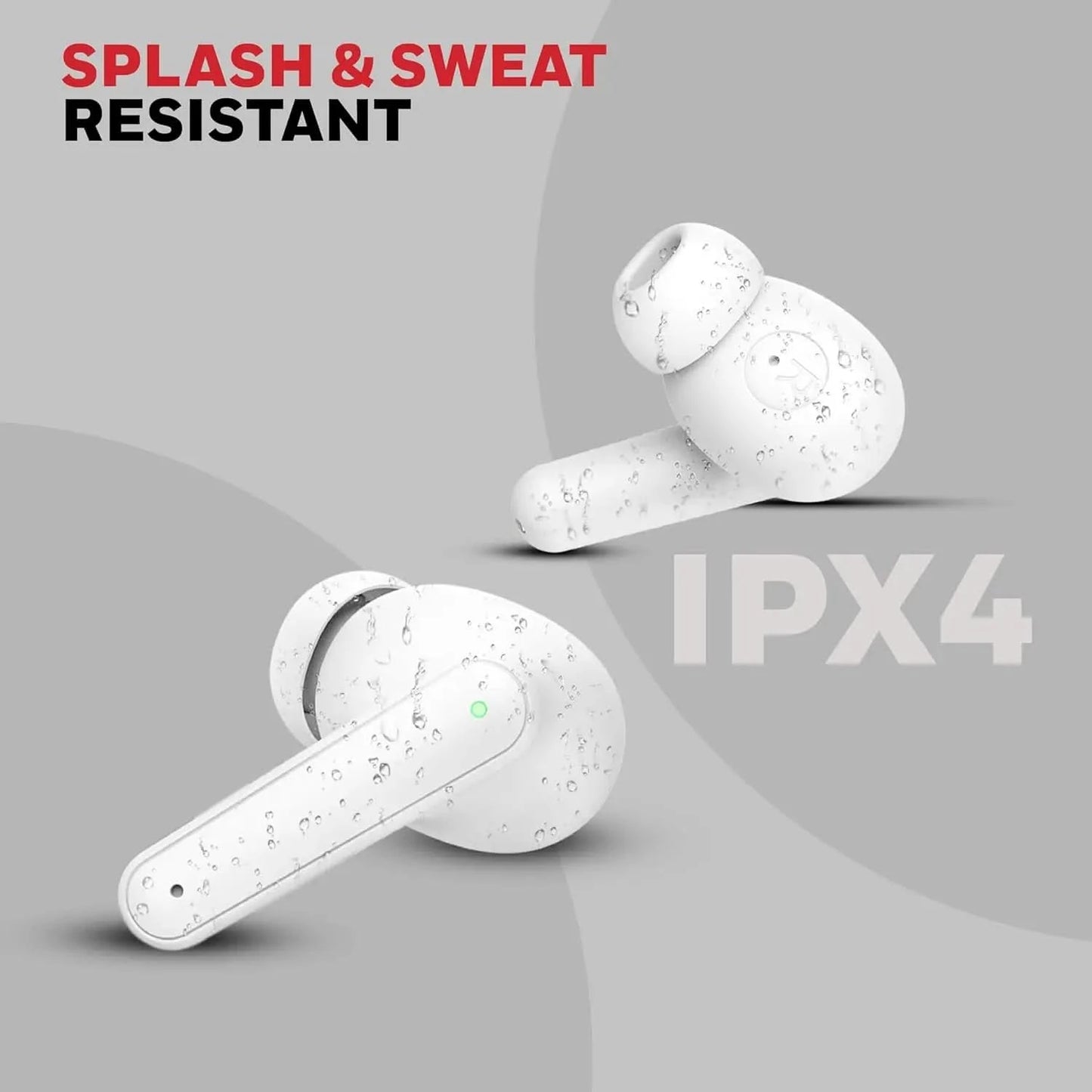 Honeywell New Launched Moxie V1400 Bluetooth v5.4 TWS in-Ear Earbuds, ENC with 4 Mics for HD Calling, 45H Battery Life, Stereo Sound, Deep Bass, IPX4, 40ms Low Latency Gaming Mode White