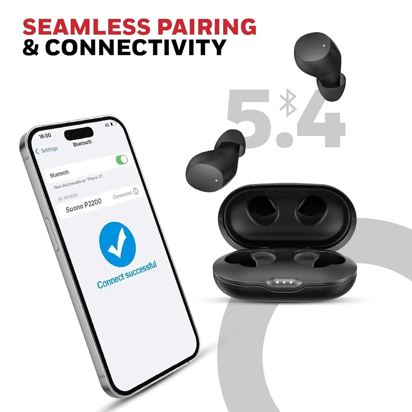 Honeywell New Launched Suono P2200 Bluetooth v5.4 TWS Earbuds, ENC with 2 Mics for HD Calling, 54H Battery Life, Stereo Sound, Deep Bass, IPX5, 40ms Low Latency Gaming Mode
