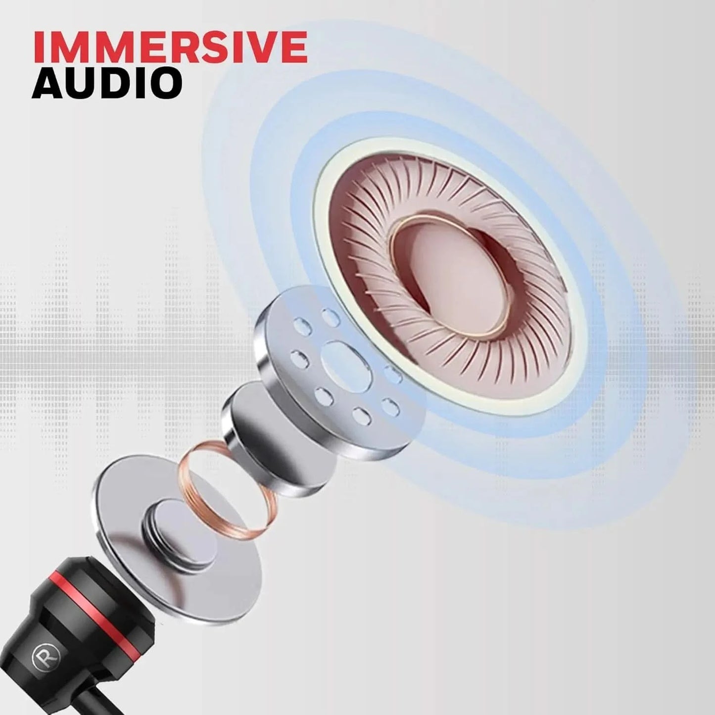 Honeywell Suono P60 Wired Earphones with Built in Mic, 10mm*2 Drivers, Passive Noice Cancellation, Deep Bass & Clear Sound, Ultra HD Mic Quality, Type C Compatible, Voice Assistant Enabled, 1.2 Mtr