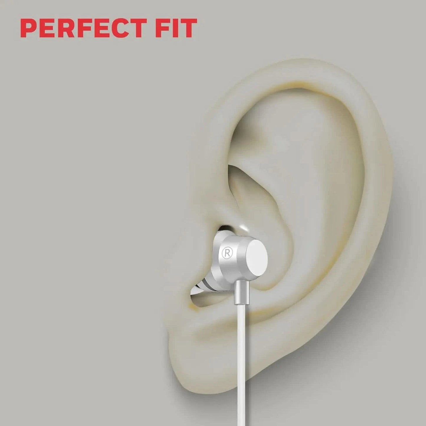 Honeywell Suono P60 Wired Earphones with Built in Mic, 10mm*2 Drivers, Passive Noise Cancellation, Deep Bass & Clear Sound, Ultra HD Mic Quality, Type C Compatible, Voice Assistant Enabled, 1.2 Mtr