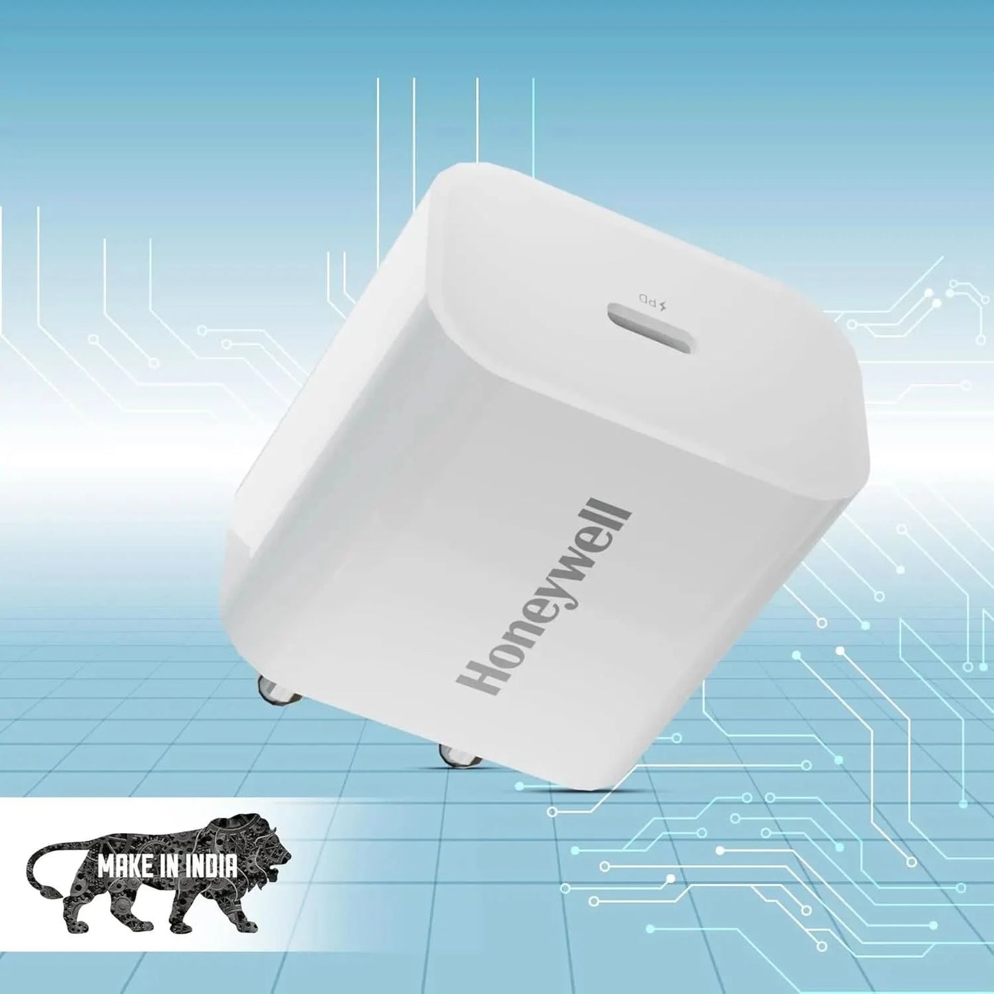 Honeywell Zest PD 20W Type-C Charger Adapter with PPS, Ultra-Fast Charging, PD 3.0, BIS Certified for iPhone 17/17 Air / 17 Pro / 17 Pro Max, Samsung Galaxy, Pixel, iPad, AirPods & More