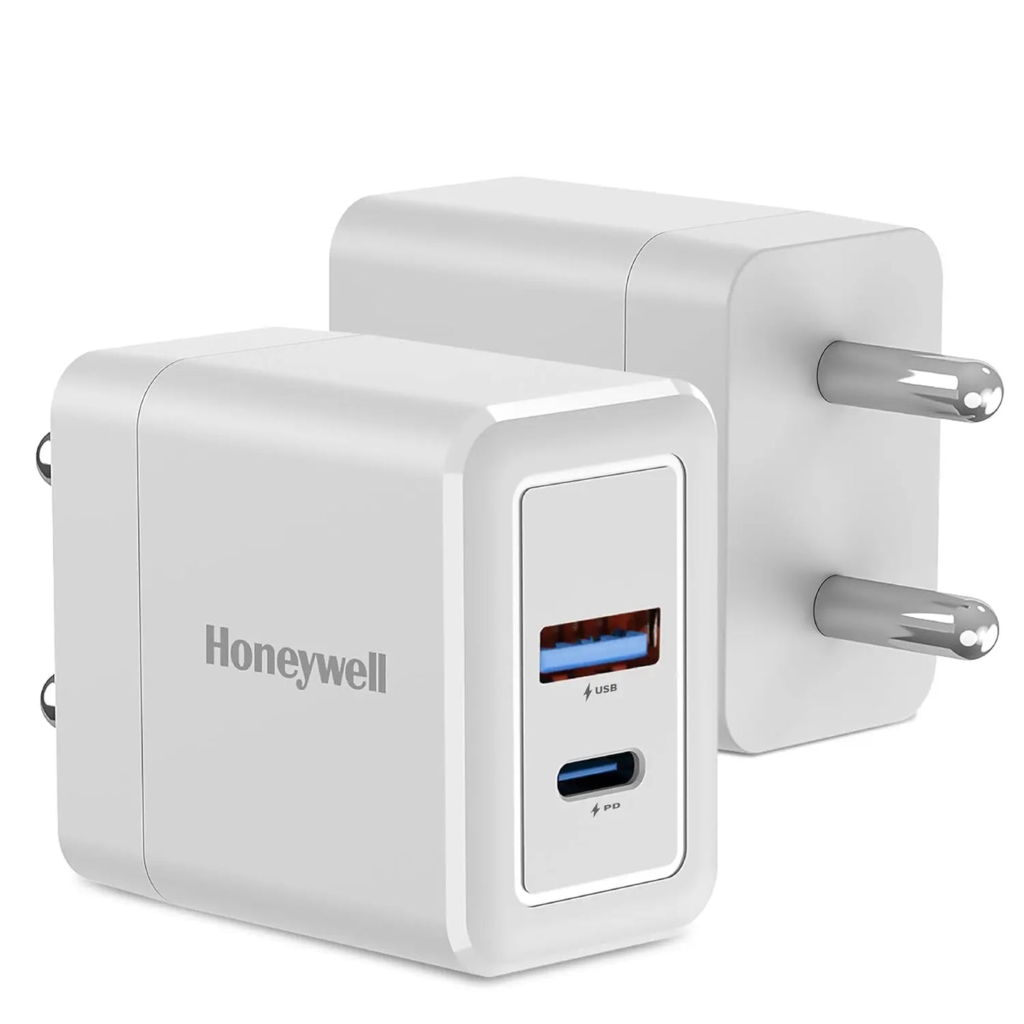 Honeywell Zest PD30W Ultra-Fast Wall Charger with PPS, 1x Type-C PD 3.0 & 1x USB-A Port, BIS Certified, Compatible with iPhone, iPad, Samsung, OnePlus 11/12/13/13R/13T/15/15R, Tablets, Power Banks