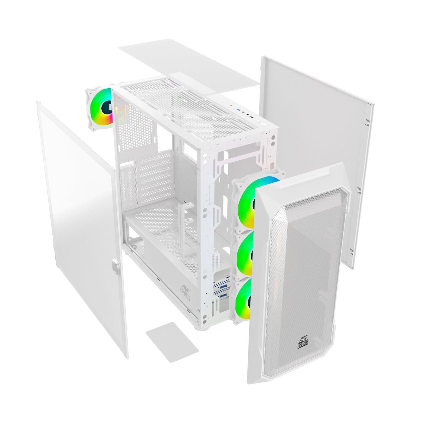 ANT ESPORTS ICE-410TG MID TOWER ARGB CABINET WHITE