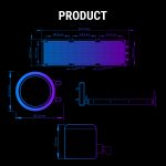 ANT ESPORTS ICE CHROMA ML360 ARGB LIQUID COOLER - WHITE