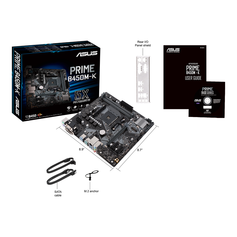 ASUS PRIME B450M-K AMD AM4 MOTHERBOARD