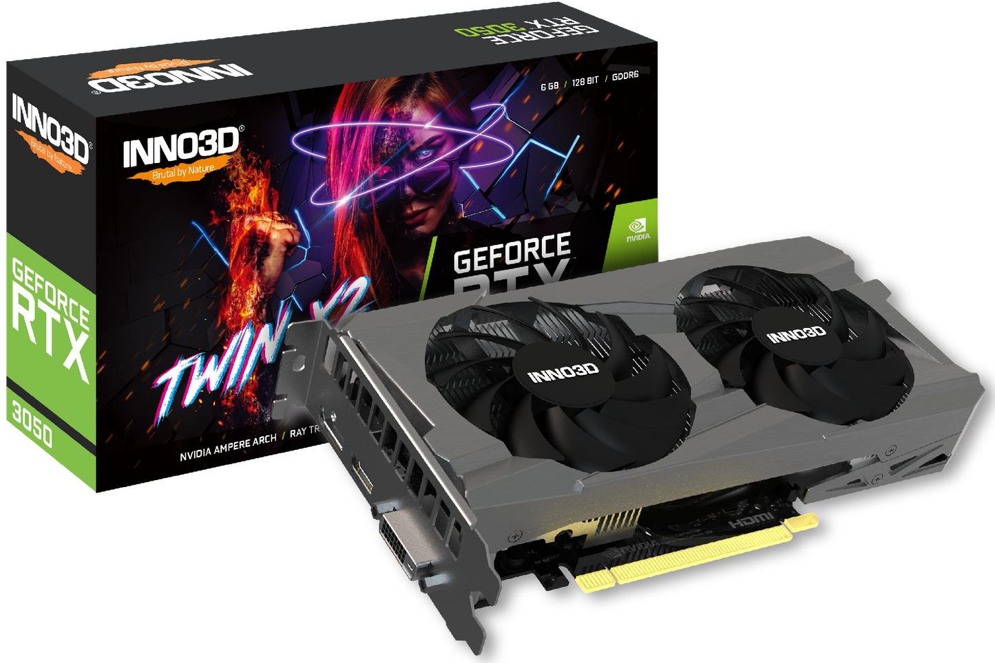 INNO3D GEFORCE RTX 3050 TWIN X2 6GB GRAPHICS CARD
