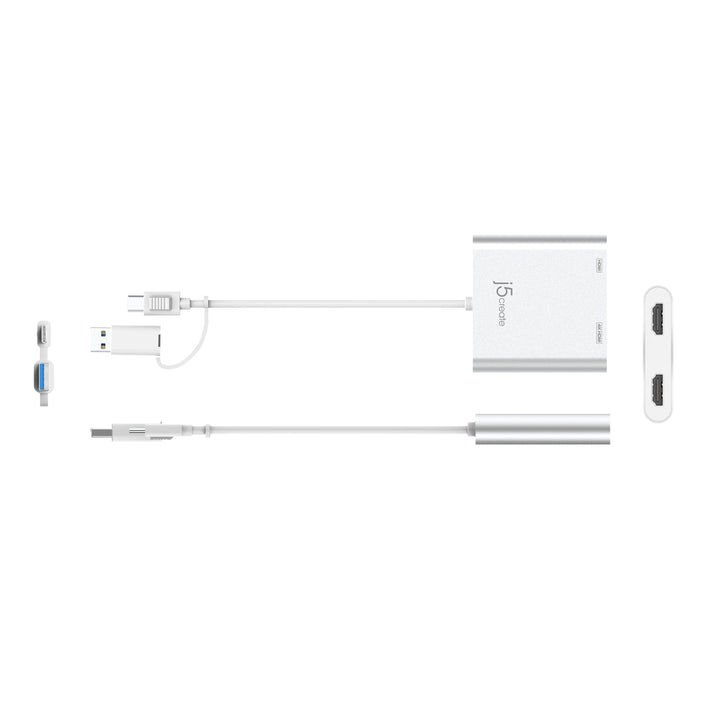 J5CREATE USB-C & USB-A TO DUAL HDMI MULTI-MONITOR ADAPTER (MAC & WINDOWS)