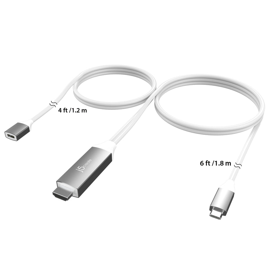 J5CREATE USB-C TO 4K HDMI CABLE WITH PD100W PASS-THROUGH