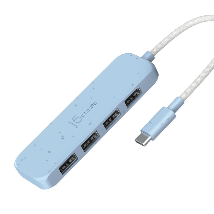 J5CREATE ECO-FRIENDLY USB-C to 4-Port Type-A Gen 2 Hub