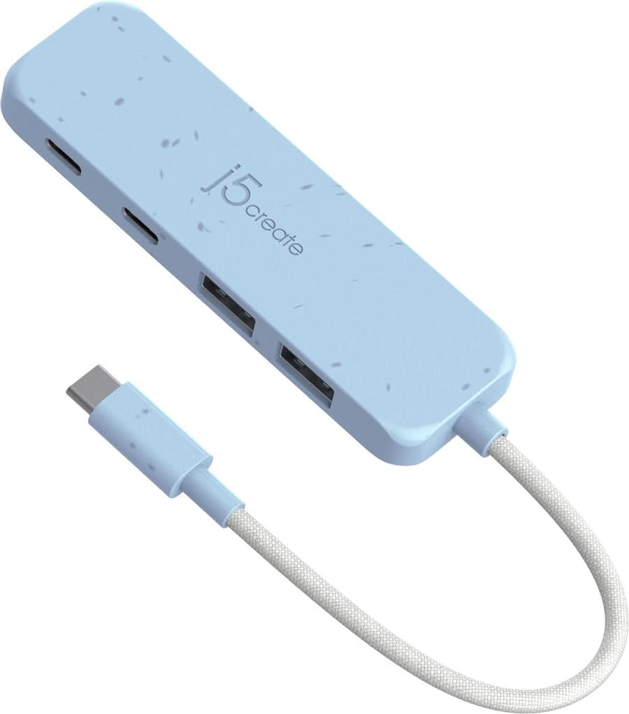 J5CREATE ECO-FRIENDLY USB-C to 4-Port Type-C & Type-A Gen 2 Hub