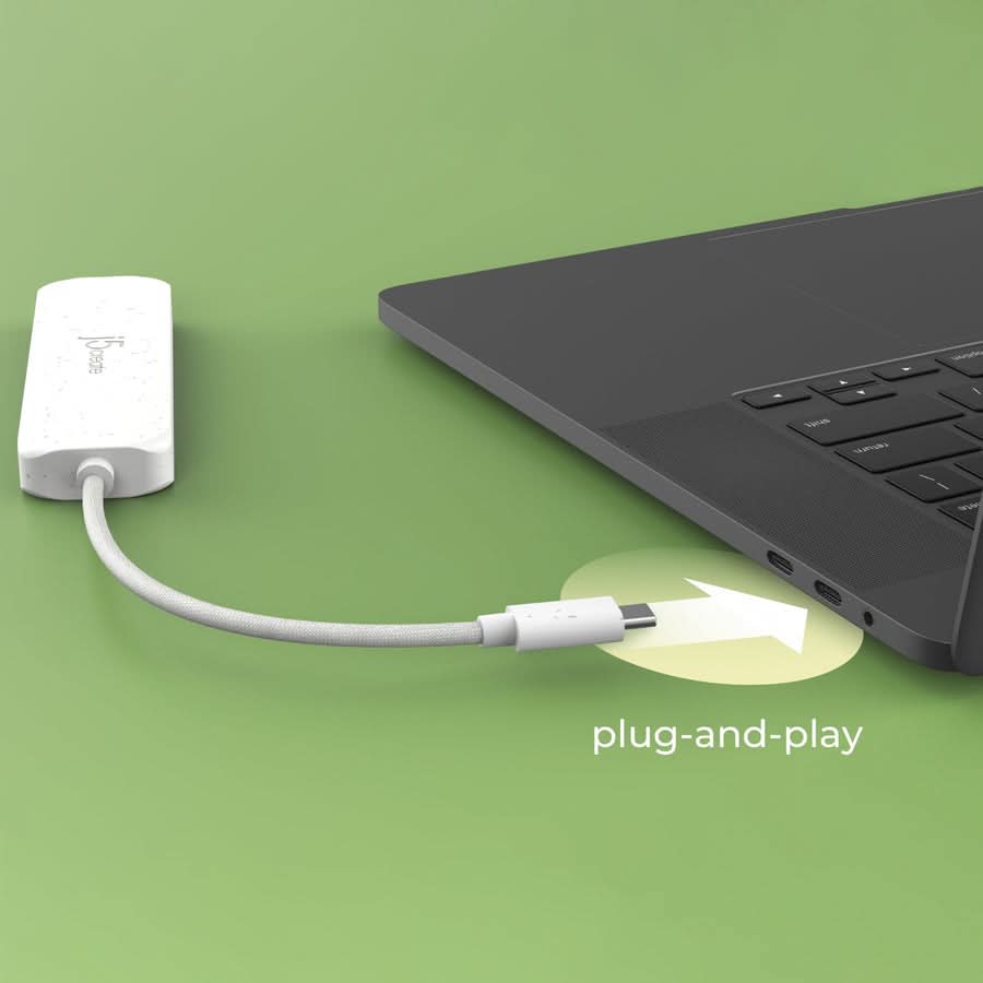 J5CREATE ECO-FRIENDLY USB-C to 4-Port Type-C & Type-A Gen 2 Hub