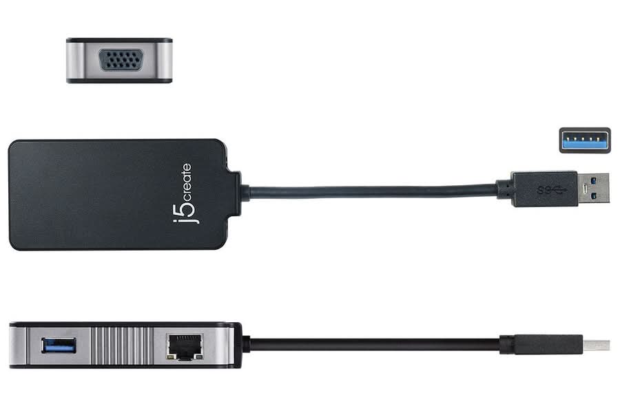 J5CREATE USB 3.0 Multi-Adapter VGA & Gigabit Ethernet