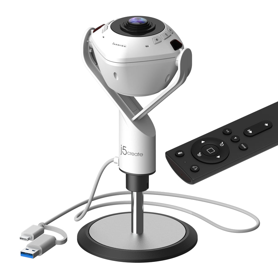 J5CREATE 360 AI-POWERED WEBCAM WITH SPEAKERPHONE