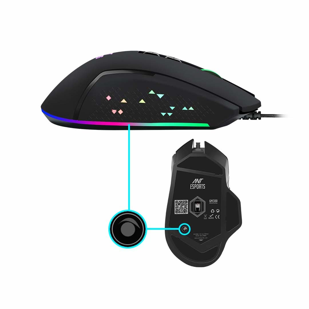 MOUSE-ANT-ESPORTS-GM300-BLACK
