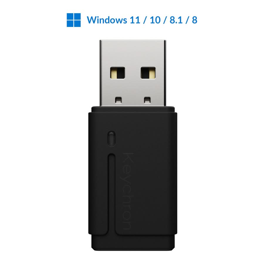 Keychron BT-1 USB Bluetooth Adapter 5.0 for Windows PC, Realtek RTL8761BUV, 10m Range, Plug and Play