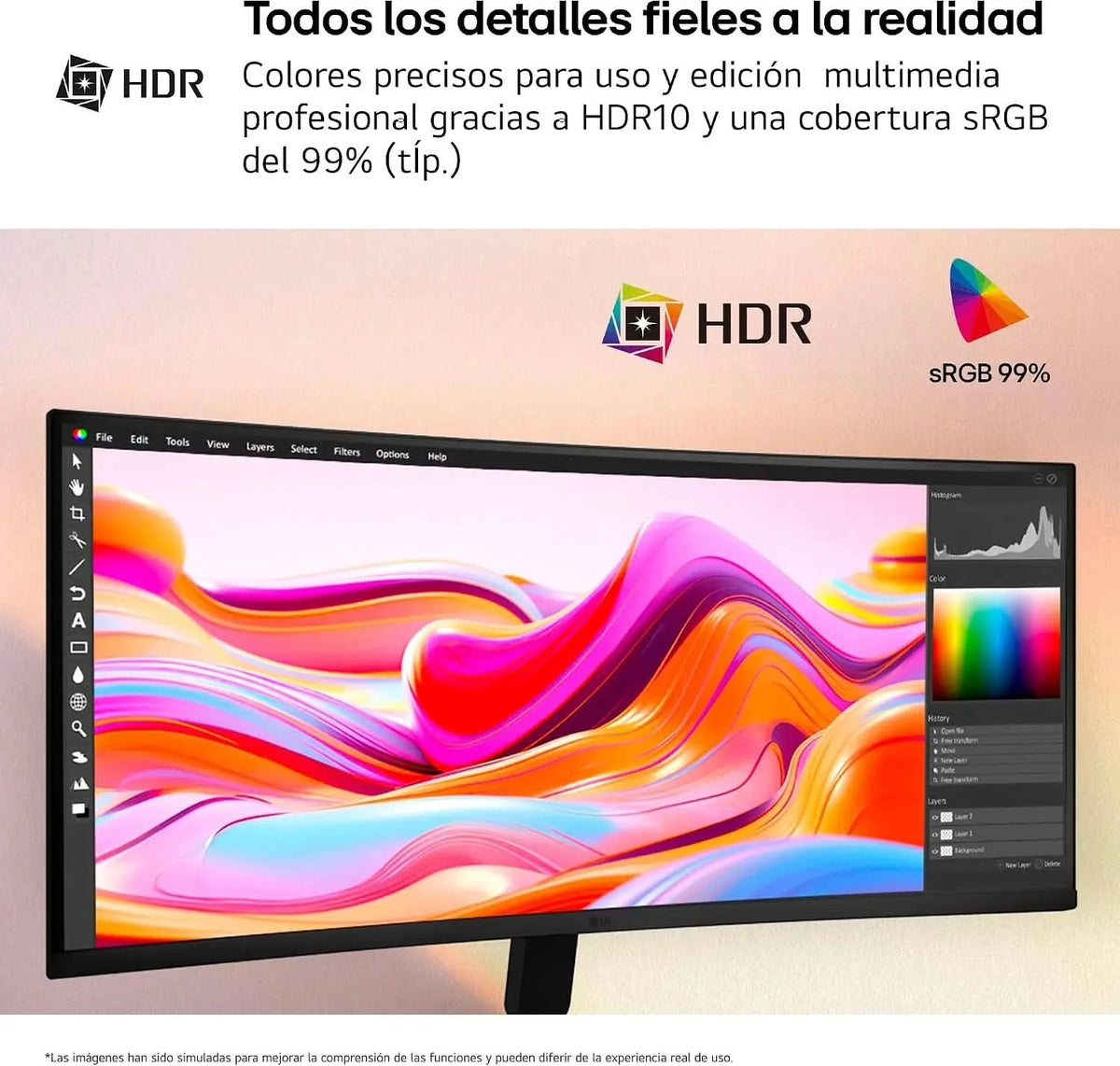 LG 34U601B-B UltraWide Monitor, 34" VA Display, WQHD Resolution, 120Hz Refresh Rate Black