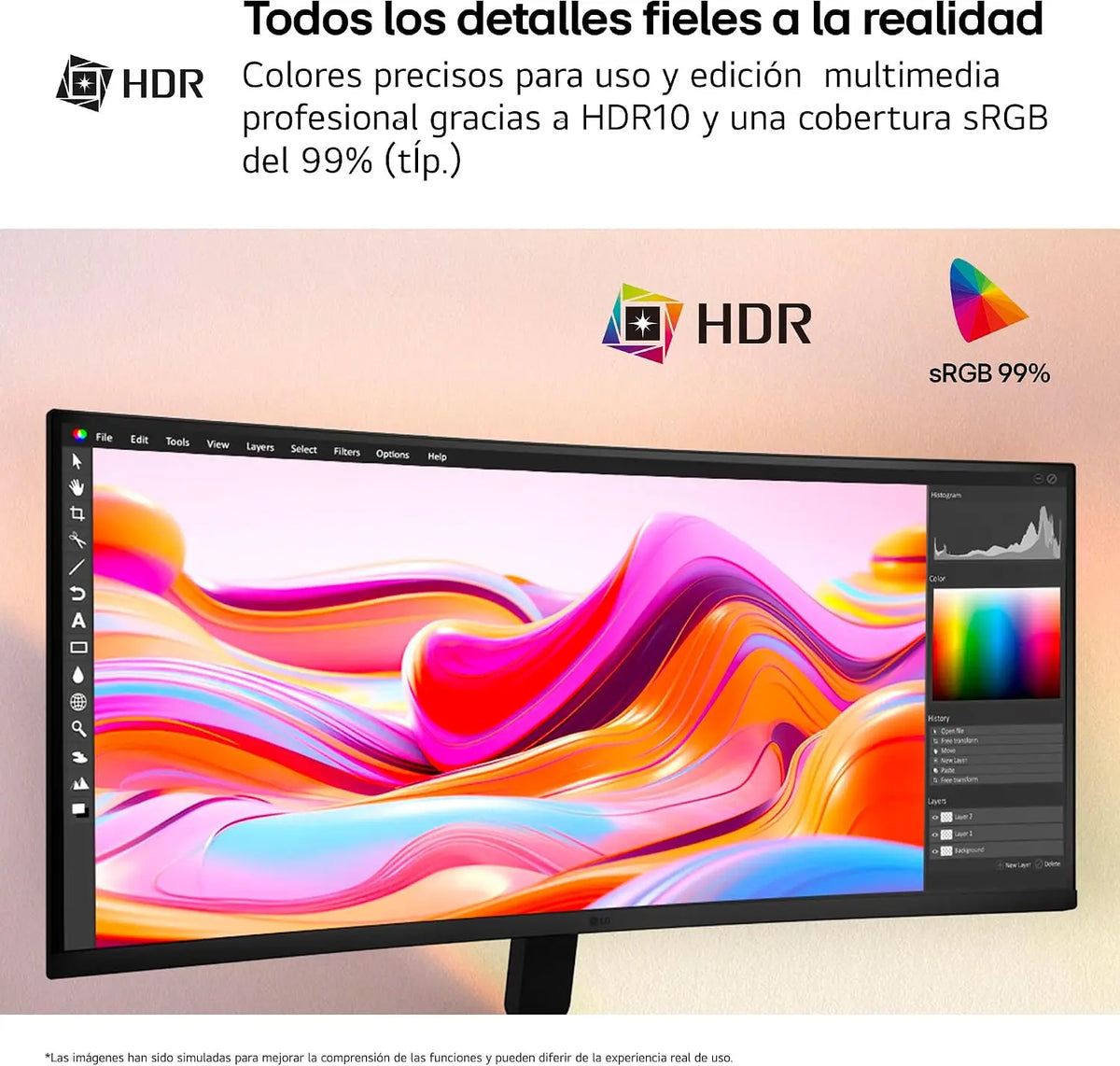LG 34U601B-B UltraWide Monitor, 34" VA Display, WQHD Resolution, 120Hz Refresh Rate Black