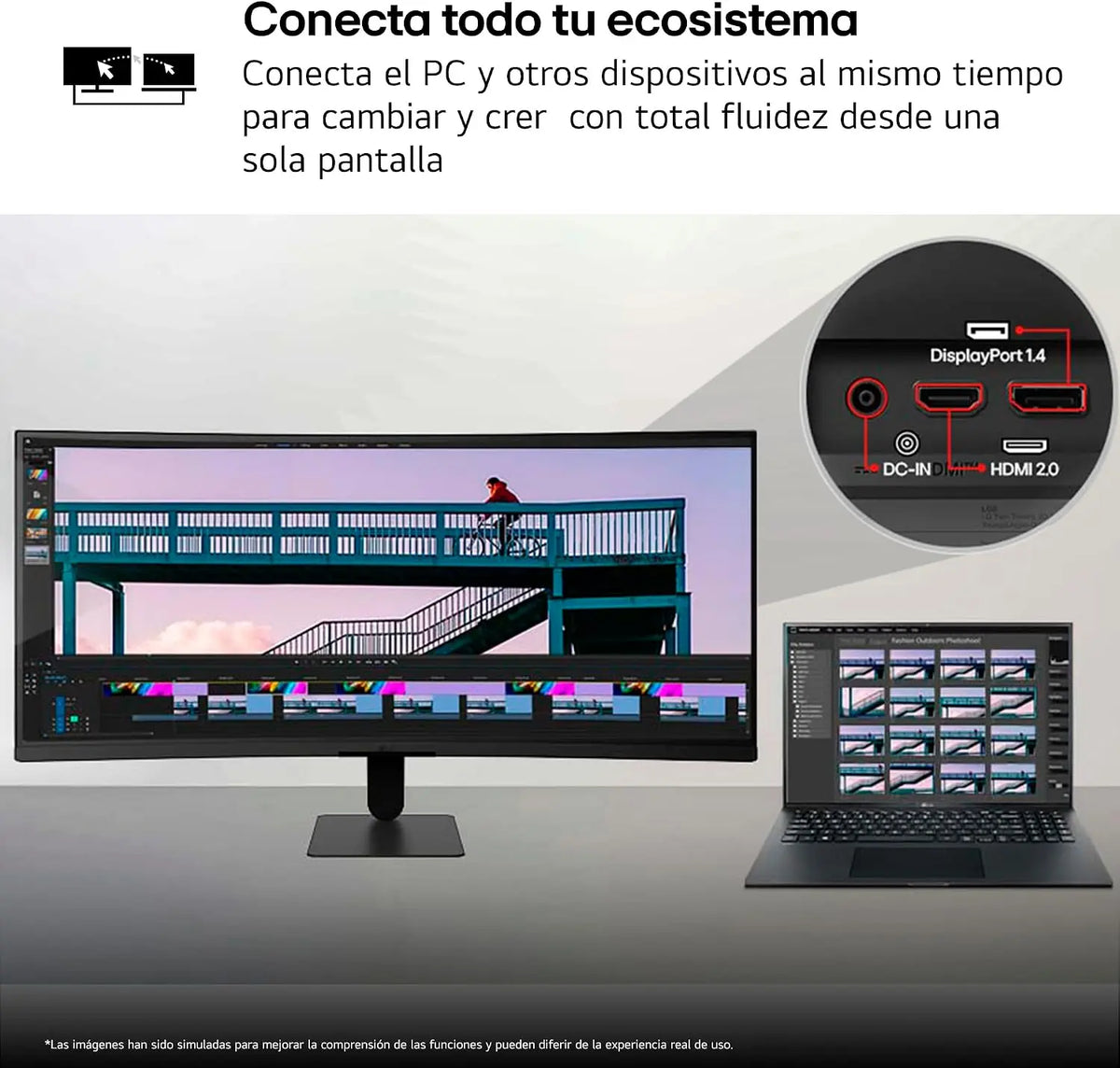 LG 34U601B-B UltraWide Monitor, 34" VA Display, WQHD Resolution, 120Hz Refresh Rate Black