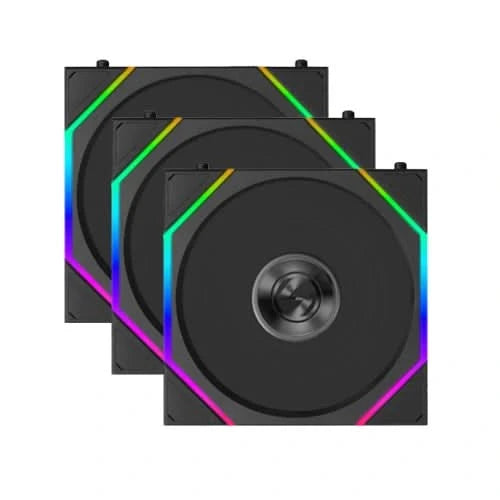 LIAN LI UNI FAN TL FLEX 120mm ARGB Case Fan, 3-Pack, Black