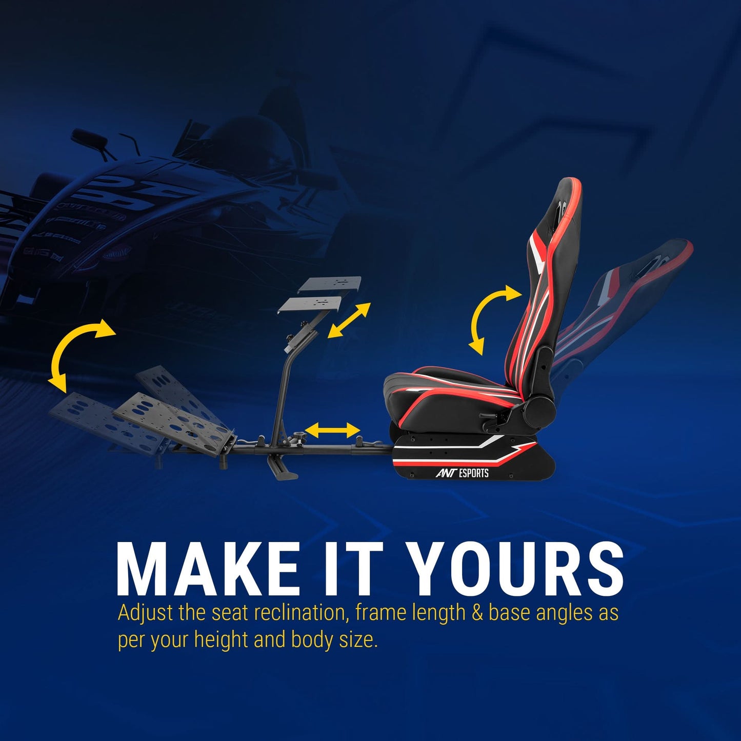 ANT ESPORTS RC200 CORSA RACING COCKPIT (BLACK - RED)