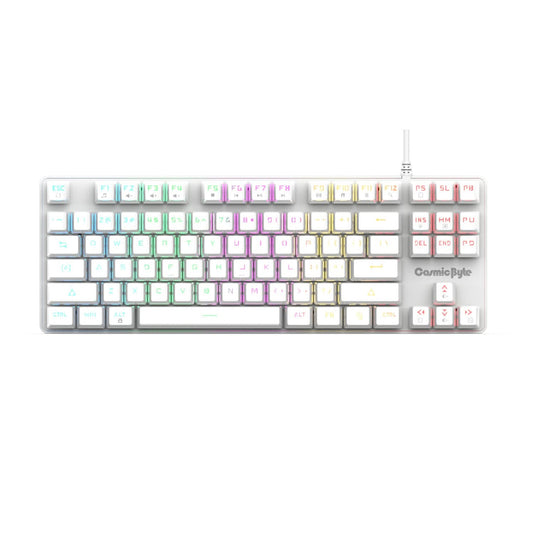 COSMIC BYTE CB-GK-37 FIREFLY (WHITE) GAMING KEYBOARD RGB RED SWITCH WHITE
