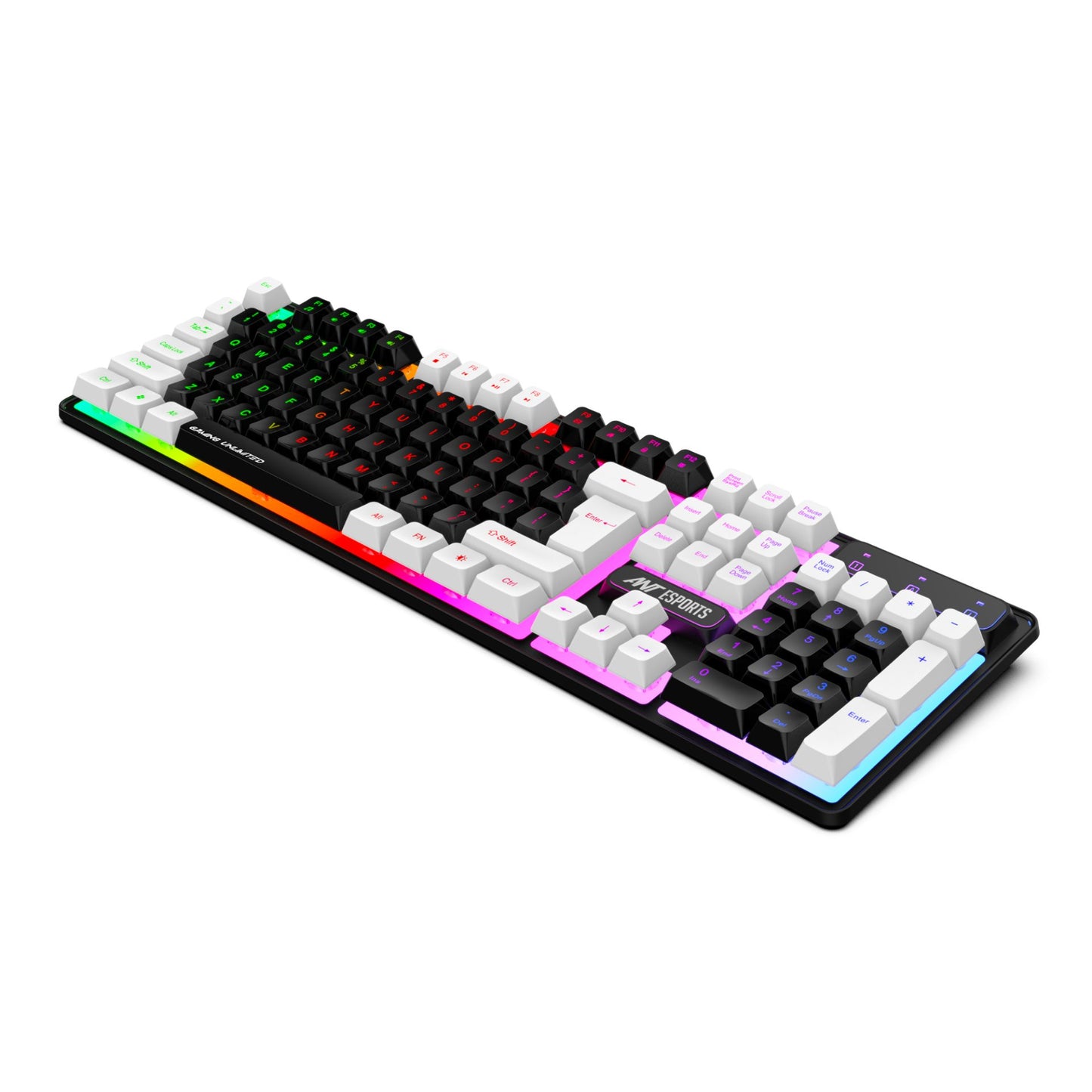 ANT ESPORTS MK1450 RGB MEMBRANE WIRED BLACKLIT GAMING KEYBOARD - BLACK (R-41183733)