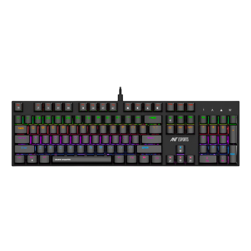 ANT ESPORTS MK3200 V2 MECHANICAL GAMING KEYBOARD MULTICOLOR LED BACKLIT WIRED - BLACK (RED SWITCH) (R-41183733)