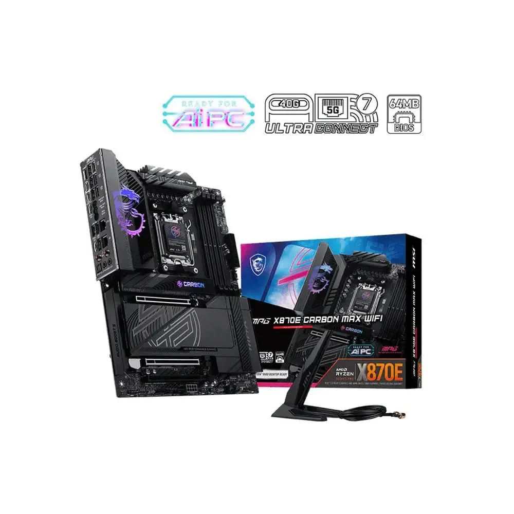 MSI X870E MPG CARBON MAX WIFI AMD Motherboard AM5 DDR5 ATX WiFi 7