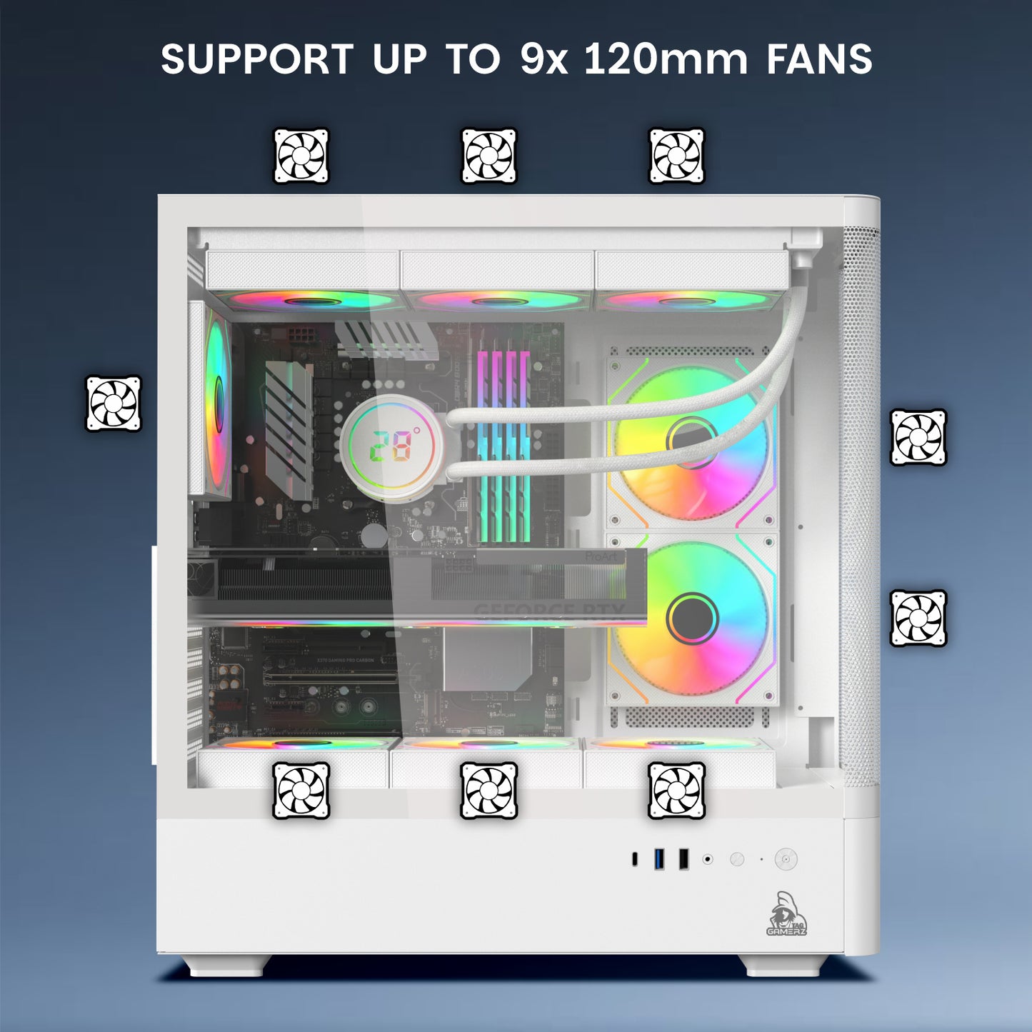 TAG Gaming Aurora M Mid Tower Cabinet White