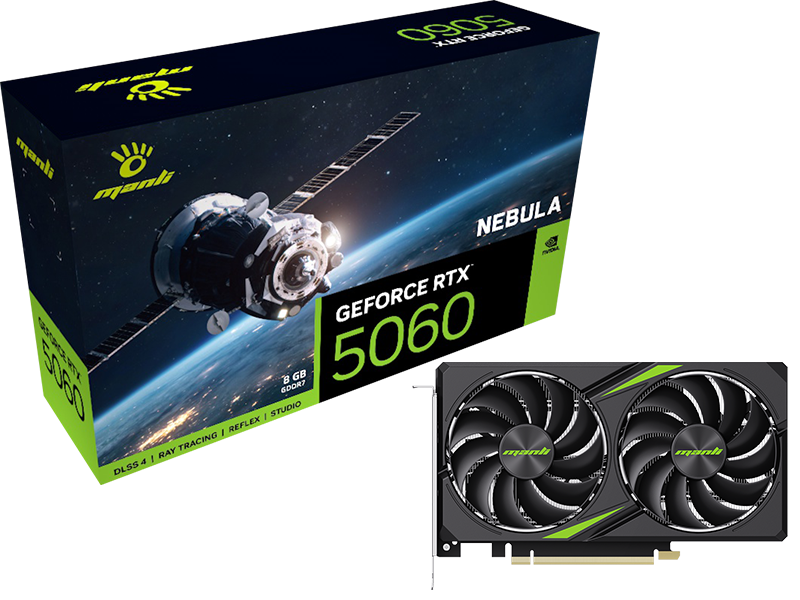 Manli Nebula GeForce RTX 5060 8GB GDDR7 Graphics Card