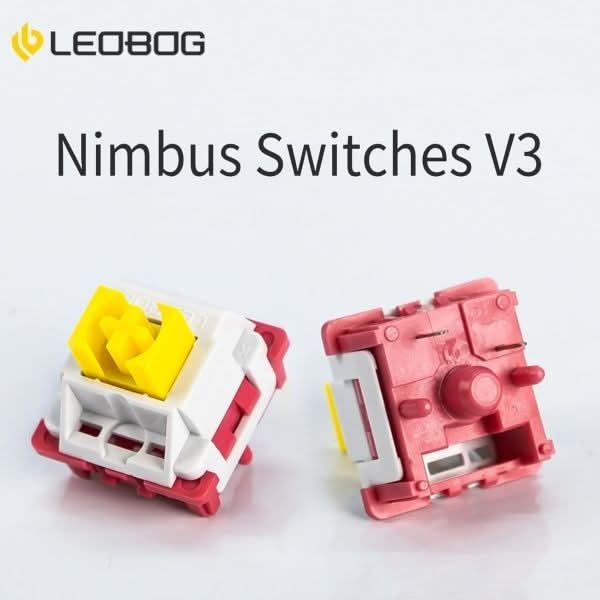 Aula LEOBOG Nimbus Linear Mechanical Switch – Ultra-Smooth, Pre-Lubed, Hot-Swappable, Ideal for Custom Keyboards, 100pcs (NS100)
