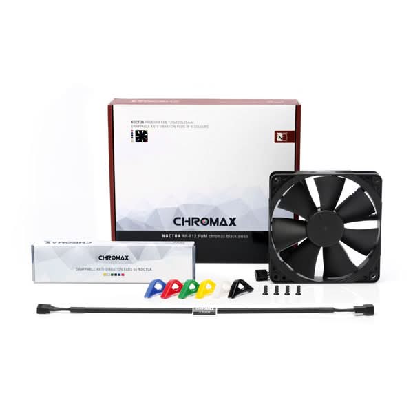 Noctua NF-F12 PWM chromax black swap 120mm Premium Case Fan, Black