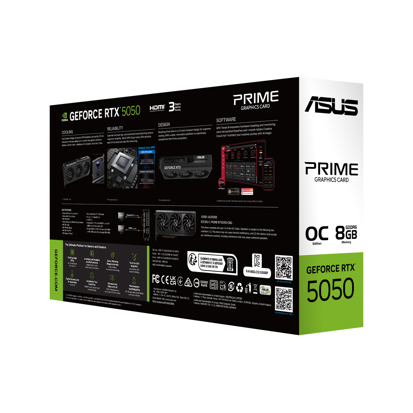 ASUS PRIME RTX 5050 8GB GDDR6 OC EDITION GRAPHICS CARD
