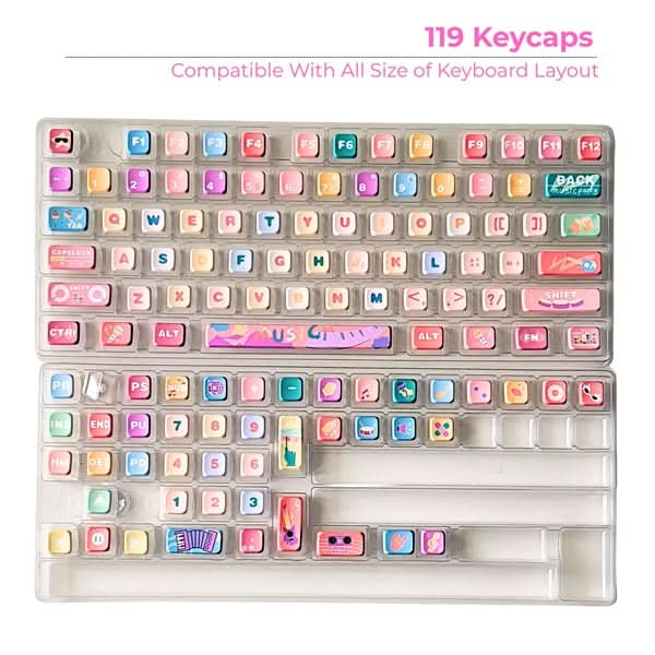 Aula Leobog PBT Pudding Keycaps 119 Qty Pudding keycaps Mixcolor (PdKMix)