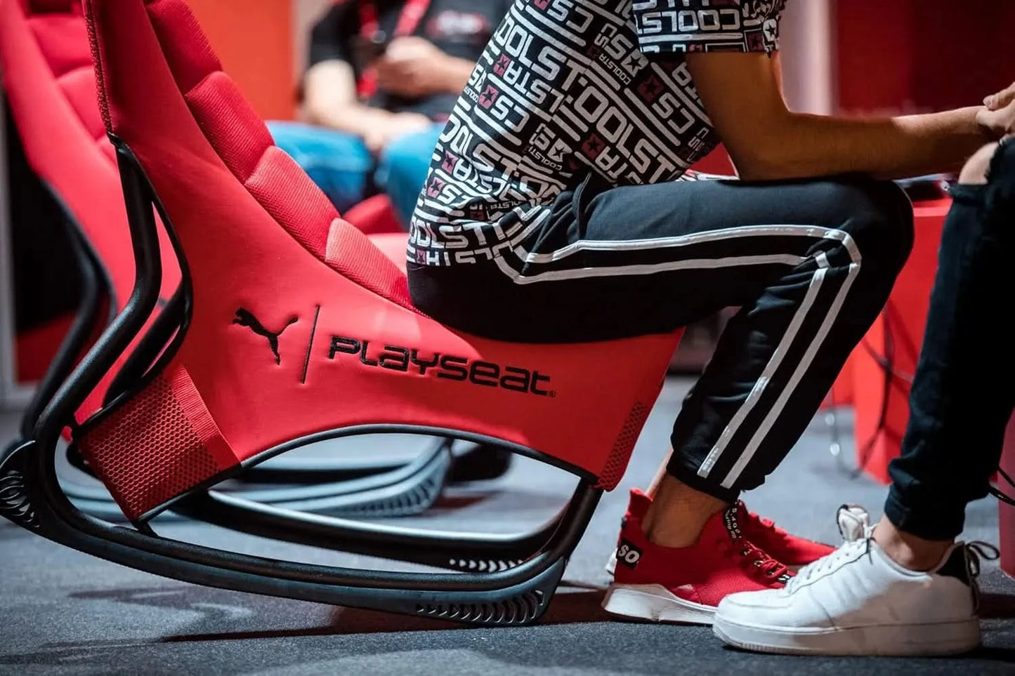 Playseat | PUMA Gaming Seat | ActiFit Material | MotionForce Stand for Optimal Hold | Multiple Pockets for Easy Access | Gaming Chair with Best Comfort | Red