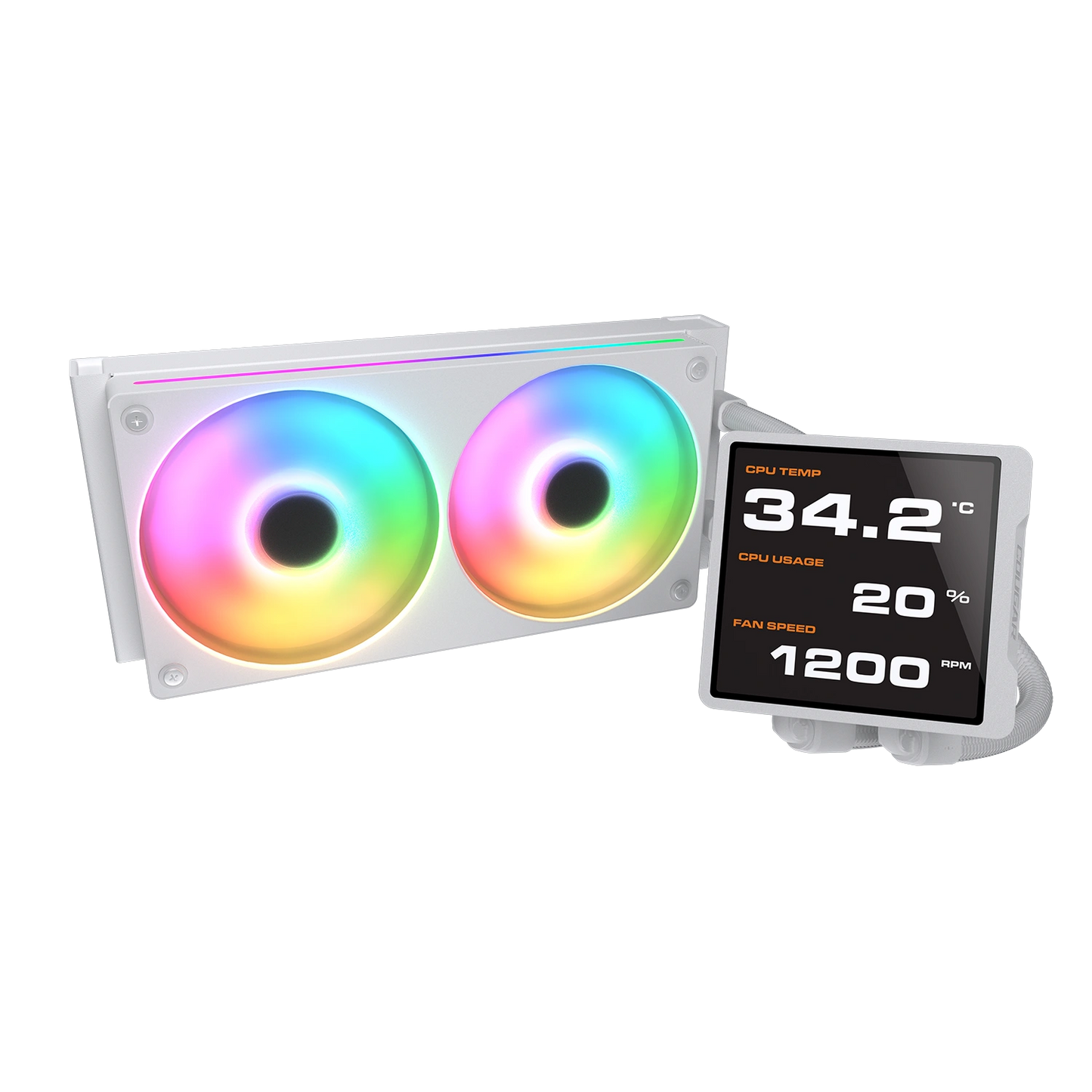 Cougar Poseidon Vistek Pro ARGB 360 White LCD Liquid Cooler
